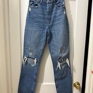 Abercrombie & Fitch Ultra High Rise Blue Jeans Curve Love